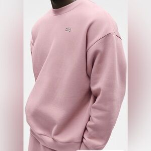ALO Yoga Accolade Crew Neck Pullover Men's Vintage Pink Sweatshirt XXL NWOT
